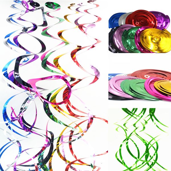 

spiral hanging decoration wedding room layout party background wall sequin ribbon