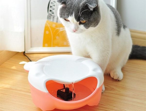 

automatic small pets cat dog water source fountain mute electric bowls & feeders