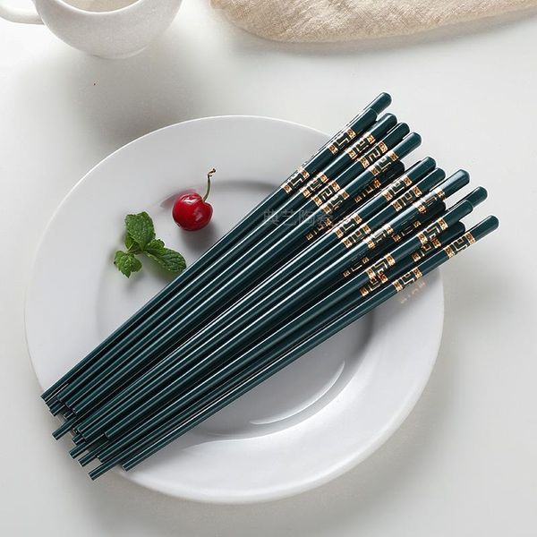 

chopsticks design 10pairs chinese ceramic light luxury bone china set non-slip reusable household tableware gift