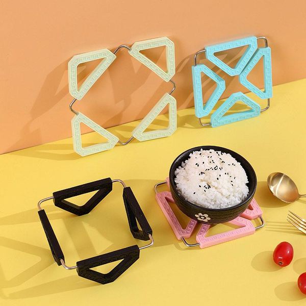 

mats & pads silicone collapsible square kitchen heat-proof table washable adjustable folding place-mat tableware supplies