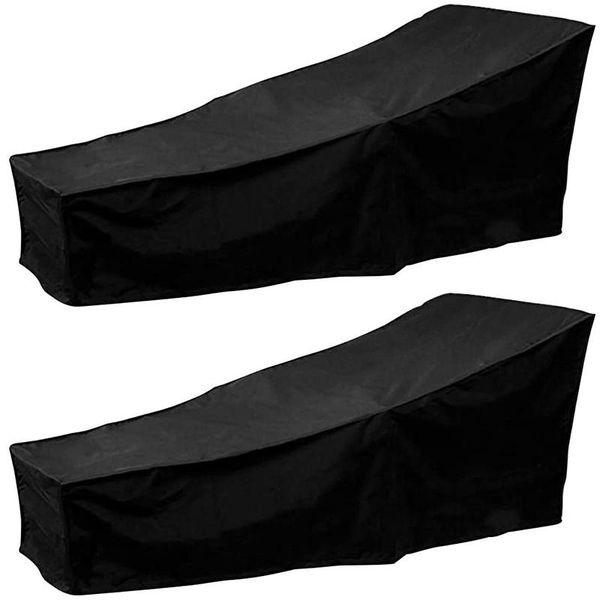 

chair covers sun cover, 2 pieces of outdoor sunbed furniture protective cover (black)
