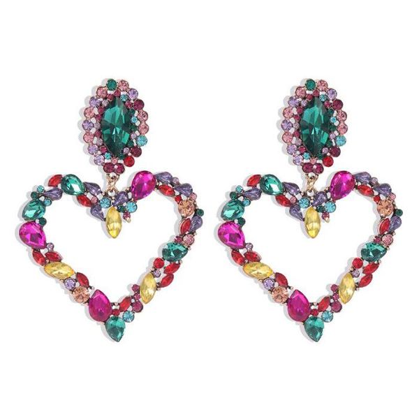 

stud jinglang romantic women exaggerated love earrings delicate female earring for party gift and sweet temperament jewelry, Golden;silver