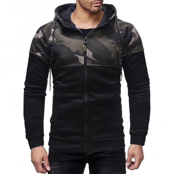 

men's hoodies & sweatshirts 2021 zipper hoodie men sweatshirt solid color man hoody for male casual slim, Black