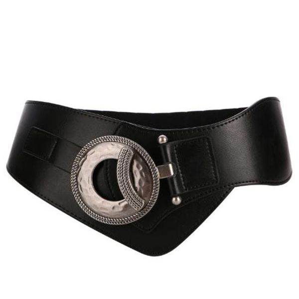 

belts rainie sean black cummerbunds for women real leather wide waist female brand genuine cow ladies elastic belt dress, Black;brown