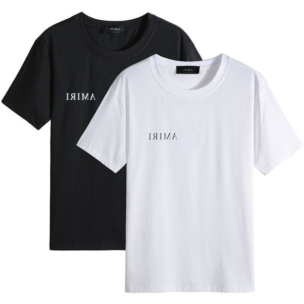 

2220 summer new am cotton casual cupid printed clothes youth round neck short sleeve men's t-shirt, White;black