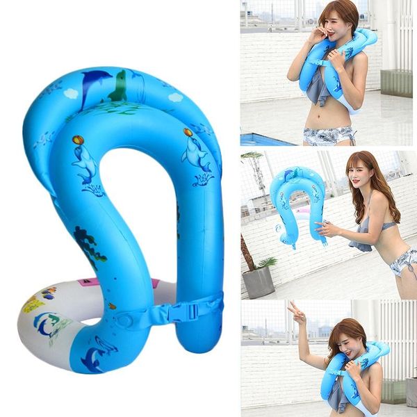 

life vest & buoy dual airbags baby swim float swimming ring inflatable pool toys for children safety tube