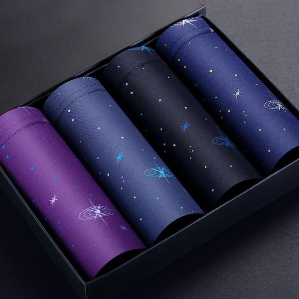 

underpants 2021 shorts mens 4pcs\lot selling underwear boxers modal boxer men printed l-5xl, Black;white