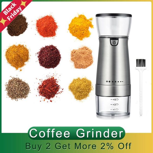 

manual coffee grinders usb grinder rechargeable machine electric nuts beans spices grains pepper grinding device christmas