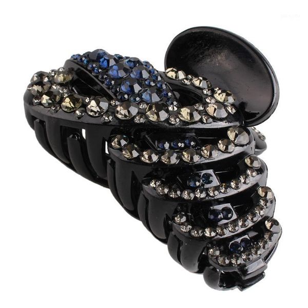 

vintage rhinestone colorful claw clip women shining hair clips for ladies blingbling crystal hairpin accessories1