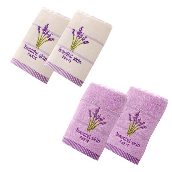 

towel 2pcs lavender cotton soft towels absorbent cloth 74x34cm