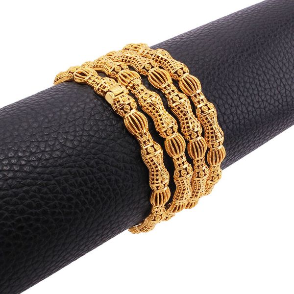 

hollow bangle 18k yellow gold filled fashion women bracelet gift, Black