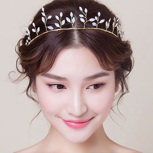 

Rhinestones Wedding Bridal Hair Accessories Princess Crown Banquet Headdress Shiny CrystalHair Jewelry for women or Girl