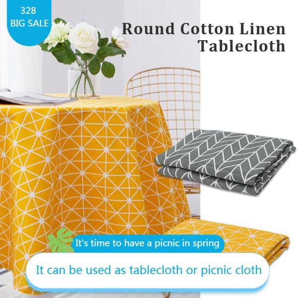 

table cloth linen rectangular tablecloth for modern home decorative dinning cover red round picnic