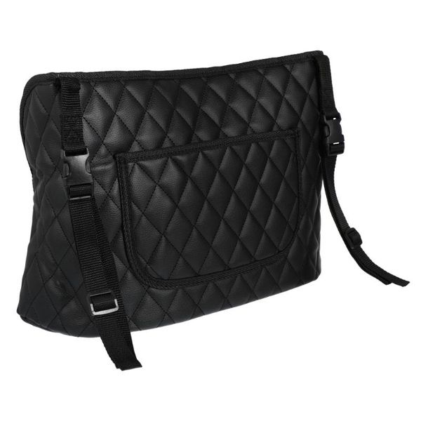 

car organizer 1pc leather pocket auto seat storage holder simple backseat black