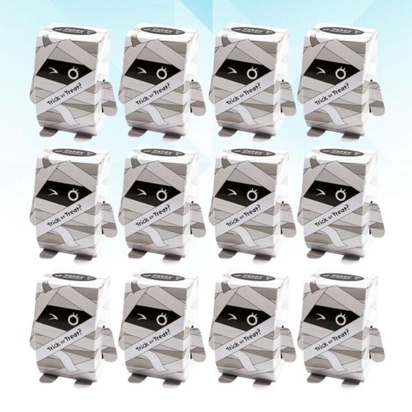 

gift wrap 1 set 12pcs halloween stand-up candy box popcorn for party