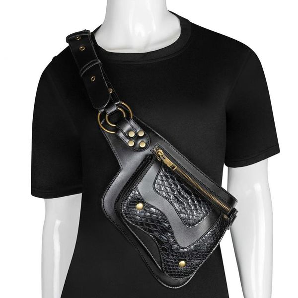 

vintage steampunk bag steam punk retro rock gothic goth shoulder waist bags packs victorian style women men leg t8