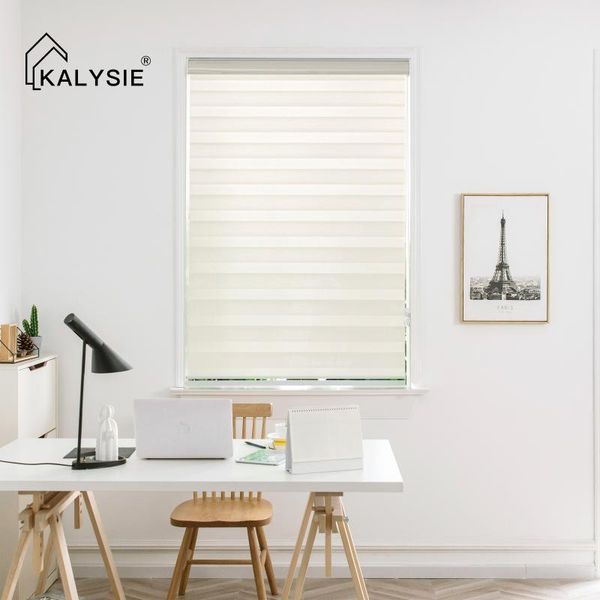 

blinds kalysie roller window zebra adjust light semi-blackout plain color for bedroom living room office kitchen