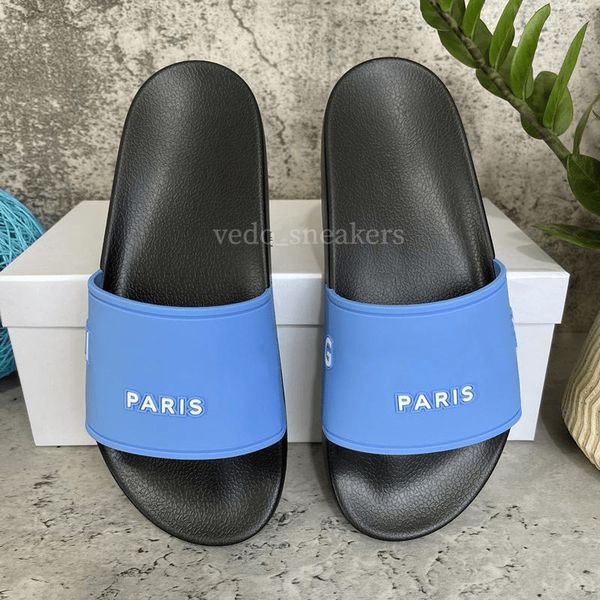 

2021 mens womens slipper three-dimensional font shoes slide summer fashion wide flat sandals flip flop size 36-46 with box, Black