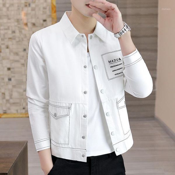 

spring and autumn products men's casual handsome short jacket urban temperament fashion simple shirt jackets, Black;brown