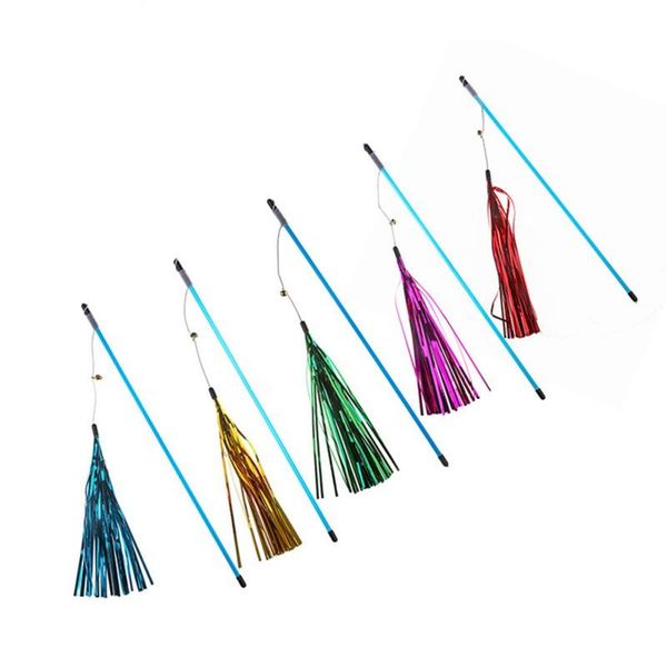 

cat toys toy accessories interactive stick smart cute teaser feather supplies pet blue fishing rod sound paper dropship