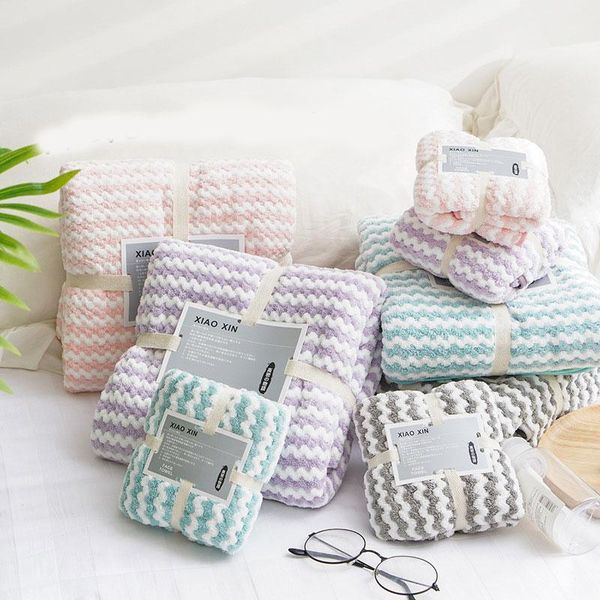 

towel 2 pcs 35x75&70x140cm microfiber home bath set water absorption and quick-drying daily gift can be customized logo