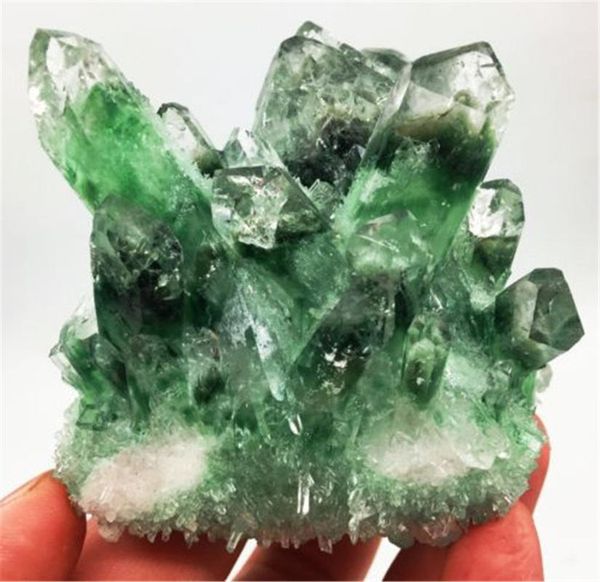 

decorative objects & figurines 700-800g garden crystal cluster green ghost quartz mineral ore vug gemstone specimen healing home decor