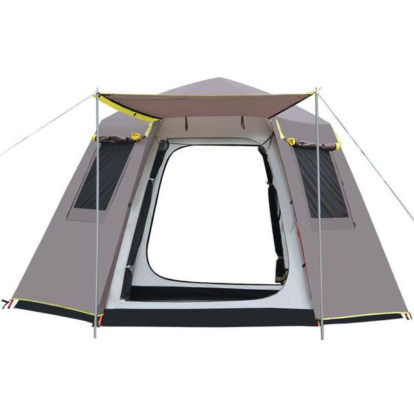 

5-8 person double layer automatic aluminum poles waterproof windproof camping tent large gazebo tenda