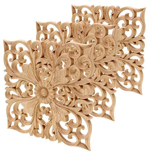

wall stickers wooden decal supply european-style applique real wood carving accessories and retail.woodcarving