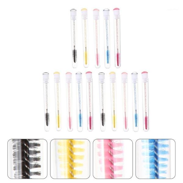 

15pcs portable diamond eyelash tube mascara brushes makeup brush wands1