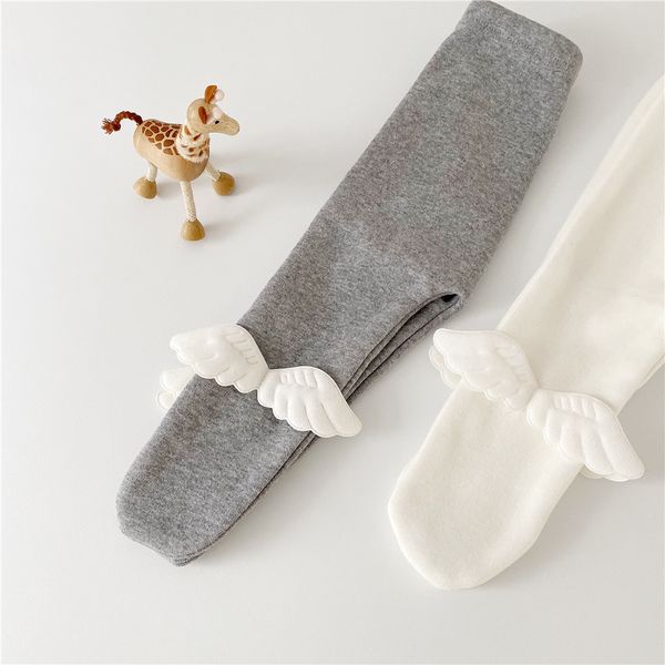 

baby girls cute wing patchwork panty-hose spring winter infant kids cotton leggings 210508, Blue
