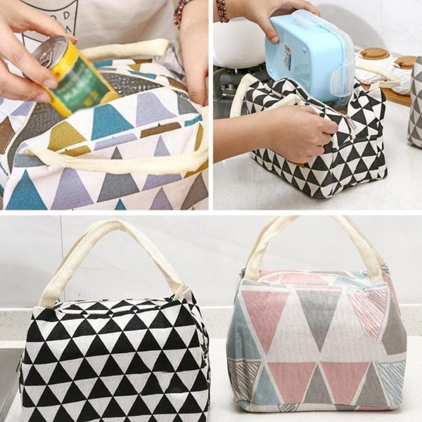 

storage bags insulation cold lunch bag simple ice portable student meal insulated picnic s6c7