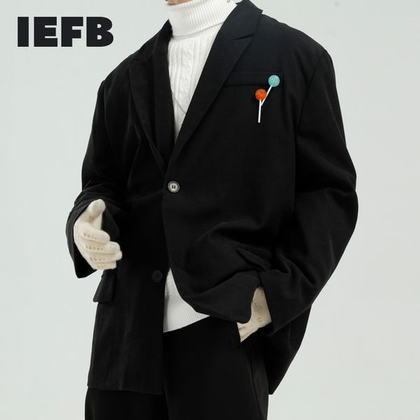 IEFB masculino desgaste primavera outono terno casaco coreano candy candy decoração casual blazers solto tendência roupas 9Y4596 210524