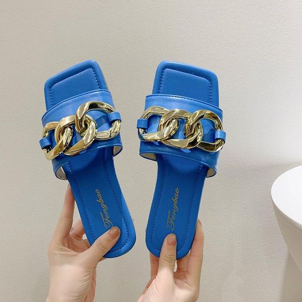 

slippers rivet shoes woman 2021 flat low rubber flip flops luxury slides pantofle hawaiian designer cotton fabric metal deco, Black