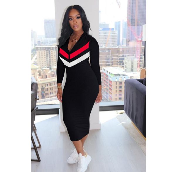 

casual dresses l026 20021 autumn and winter style the latest women's fashion lapel sport dress, Black;gray