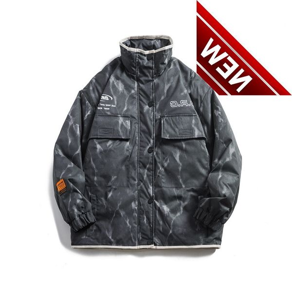 

2021 men's winter new dark lightning down jacket, Black