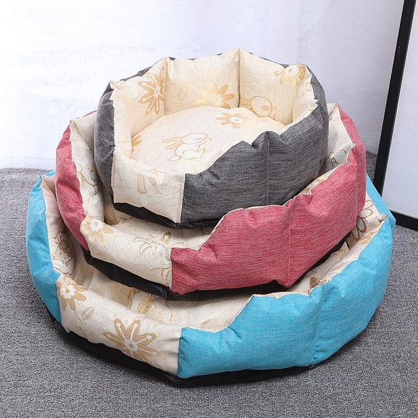 

kennels & pens dog beds ice silk hondenmand pet kennel super soft fluffy comfortable for large or cat house long plush dounts