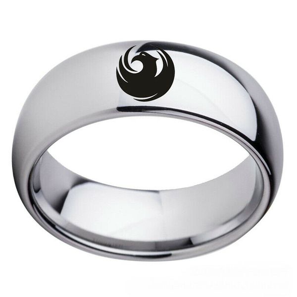 

greek legend bird phoenix stainless steel ring silver band gifts size 6-13