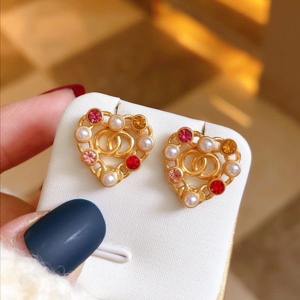 

american and french style screw back fragrance love earring female elegant fresh spring summer pink hollow earrings accessories, Silver