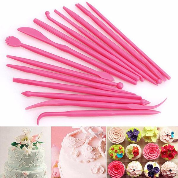 

14pcs/set diy fondant cake carved tool sugar flower sculpture shaping baking tools bv789 & pastry