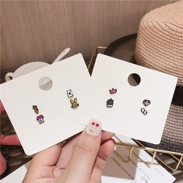 

stud korea style silver needles funny 4 student animal spring earrings for women girl fashion jewelry accessories, Golden;silver