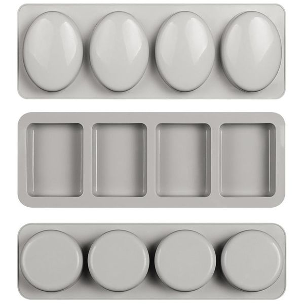 

pcs/set oval rectangle round silicone soap mold handmade craft 3d easy to clean tools