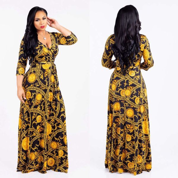 

2021 new fashion standard size amazing digital printing fashion swing dress, Black