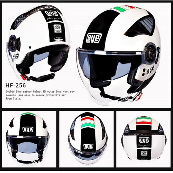 

motorcycle helmets bye helmet open moto with inner sun visor safety lens racing face l 57-62cm