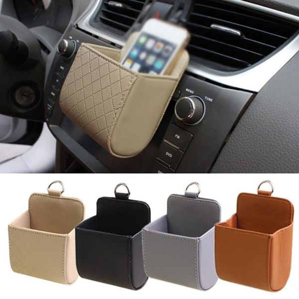 

car outlet storage bag multi-function universal hanging leather organizer box for accessories sundries bags