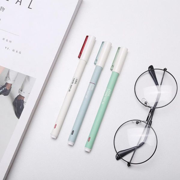 

gel pens 6pcs/lot quality pen 0.5mm black/blue ink very good writing office & school supplies promotional neutral
