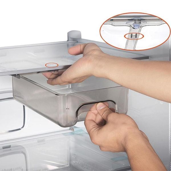 

suction fridge organzier container egg storage rack hanging er drawer movable shelf pull-out kitchen refrige o2v5 & organization