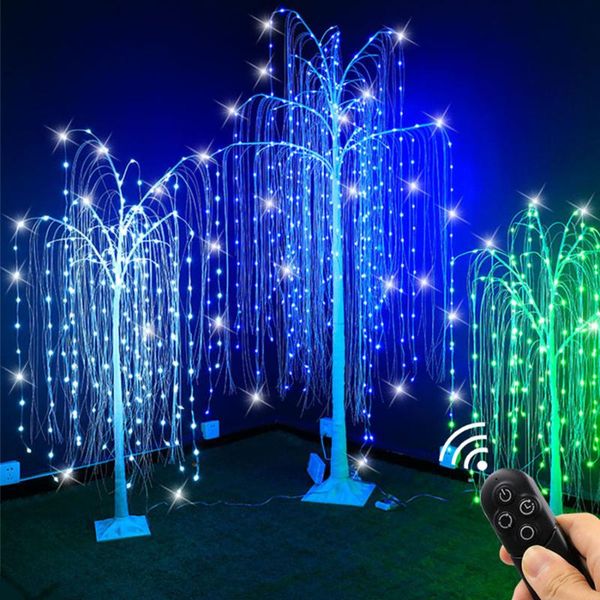 

strings colorful led lighted willow tree christmas decoration light with 18 color changing timer remote string fairy for holiday
