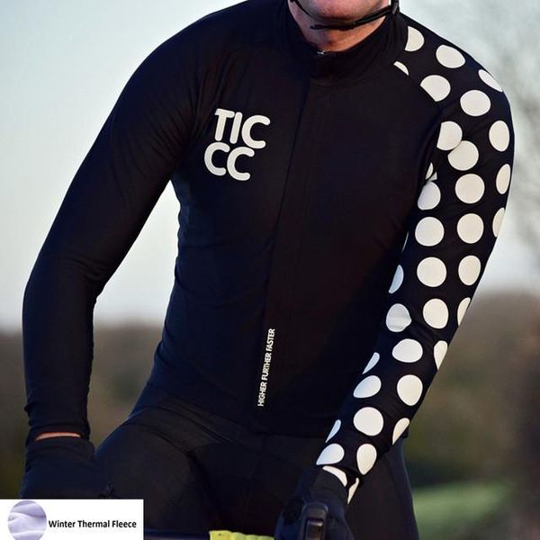 

racing jackets quality men's cycling jersey long sleeve thermal fleece for cool winter bicycle cycle clothes rcc pro fit, Black;red