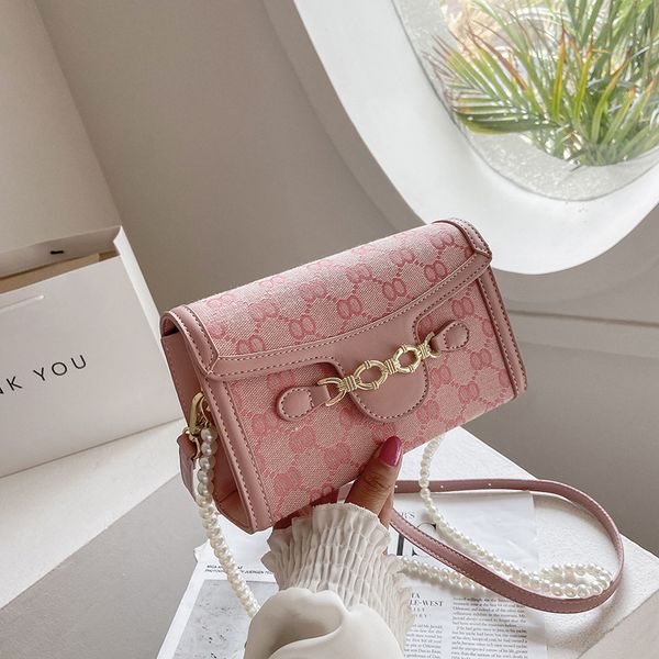 

luxury handbags fashion bag female 2021 new pearl chain net red ins single shoulder messenger bag