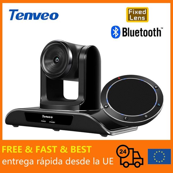 

webcams [eu stock] tax tenveo hd 1080p fixed focus conference webcam 8mp 138Â° wide angle with bluetooth usb speakerphone